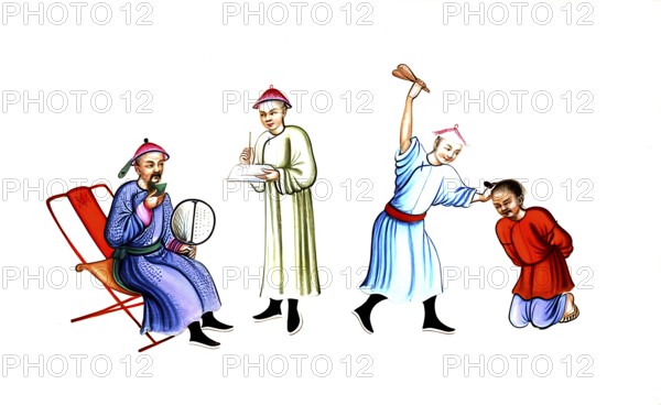 Jurisprudence, torture and punishment in medieval China, punishment with a punch on the mouth for