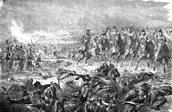 Zieten defeated the French in the victory of the Belle Alliance, La Haye Sainte, between Charleroi