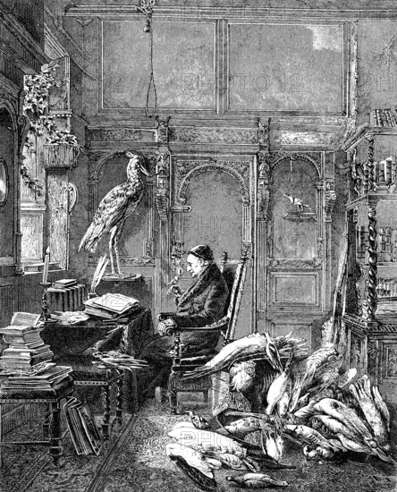 Alfred Edmund Brehm, 1829-1884, was a German zoologist and writer, woodcut from 1864