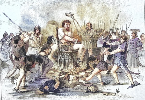 German Peasants' War, 1514-1526, The Execution of Dosa. György Dozsa, Georg Dozsa, Dozsa György,