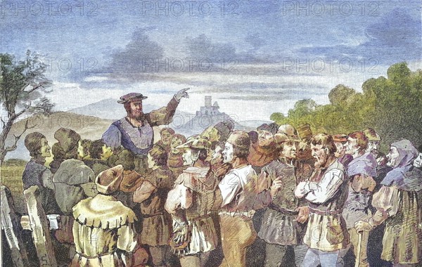 German Peasants' War, 1524-1526, Jos Friz speaks to the conspirators on the Hartmatte. Joss Fritz