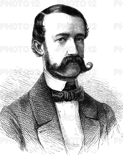 Stefan Franz Viktor, Archduke of Austria, 1817-1867, woodcut from 1864