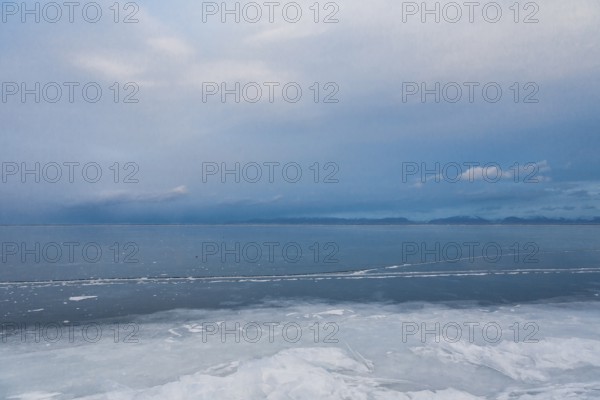 Lake Baikal, Siberia, Russia. The vast Lake Baikal frozen during Winter