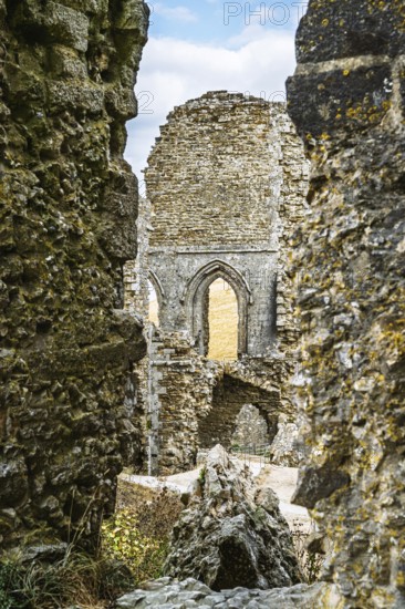 Ruins of Corfe Castle, Wareham, Dorset, England, United Kingdom