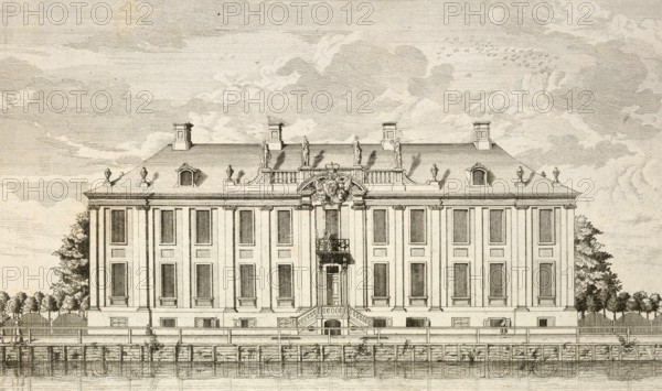 Pleasure Palace by Prince Ferdinand zu Friedrichsfelde, around 1850, Germany, authentic, digitally