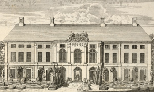 Royal Pleasure Palace in Schönhausen, garden side, around 1850, Germany, authentic, digitally