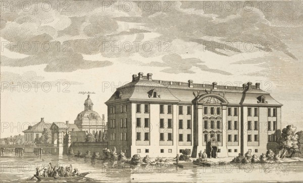 Royal Prussian pleasure palace in Köpenick, around 1850, Germany, authentic, digitally restored