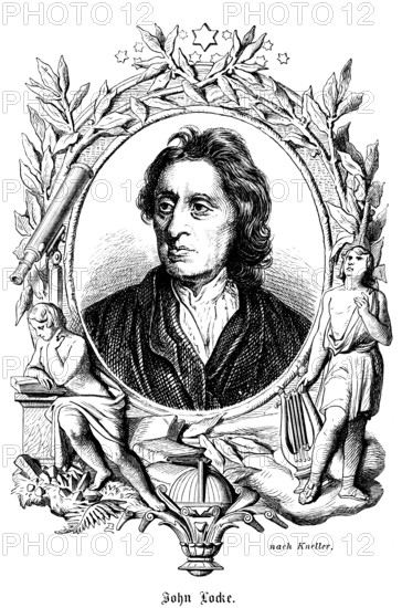 John Locke (1632-1704) English philosopher and Age of Enlightenment, thought leader, liberalism,