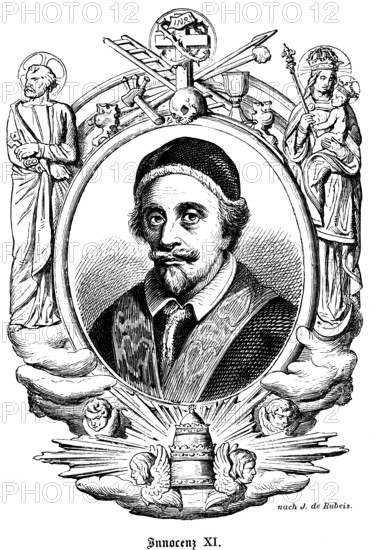 Pope Innocent XI (1611-1689) father of the poor, order of finances, Spartan lifestyle, portrait of