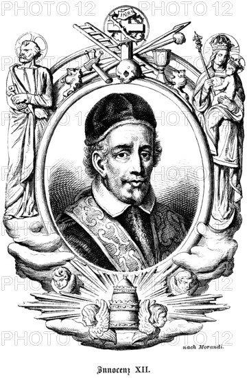 Pope Innocent XII (1691-1700) Roman Catholic Church, Archbishop of Naples, conclave, symbols,