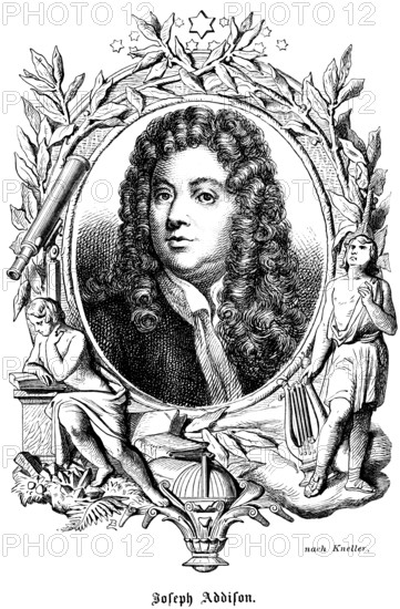 Joseph Addison (1672-1719) England, poet, politician and journalist, essayist, founder of the