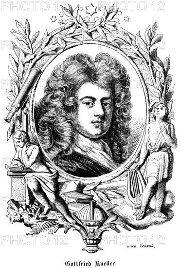 Gottfried Kniller or Sir Godfrey Kneller (1646-1723) German-British portrait painter, court painter