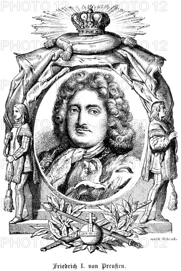 King Frederick I of Prussia (1657-1713) House of Hohenzollern, Elector of Brandenburg, Elector