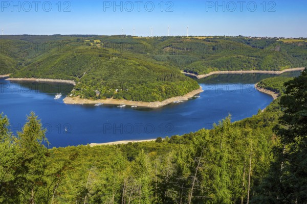 Heimbach, North Rhine-Westphalia, Germany — Eifel National Park. Hirschley view of the Eifel.