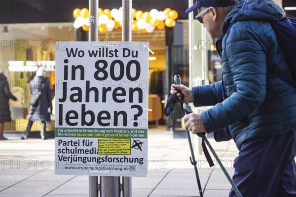 2026 state election in Baden-Württemberg. Election advertising in the city center of Stuttgart.