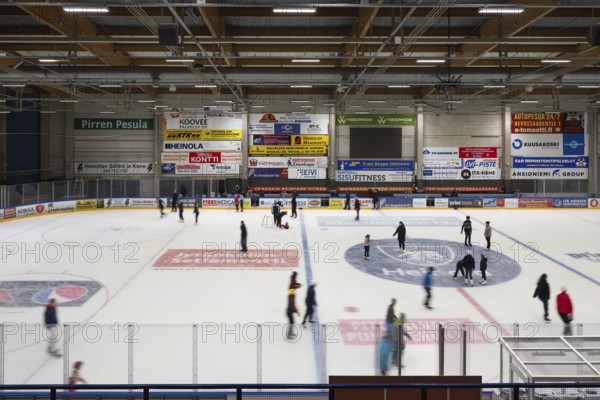 Skater in ice rink, Heinola, Finland