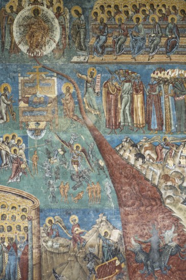 The Jesse root, detail of the Last Judgment wall frescoes, Vorone? Monastery Church, 1547, Vorone?,