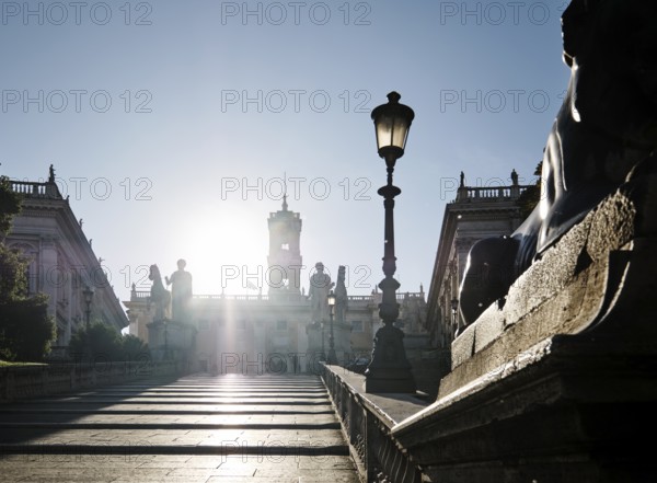 Staircase leading to the Capitoline Square, Statues of the Dioscuri Castor and Pollux, Piazza di