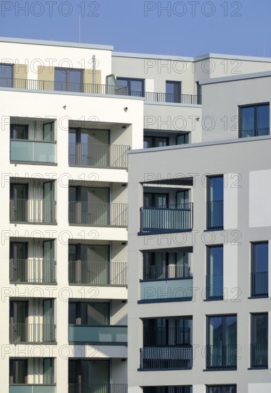 Essen, North Rhine-Westphalia, Germany - residential construction in the Ruhr area. New building