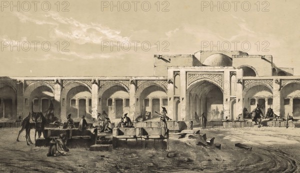 The inner courtyard of the caravanserai of Mahyar, also known as Mayar, is considered an