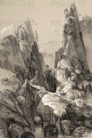 Gorge of the Old Woman or Pir-Zan Pass, mountain pass and a gorge in the Iranian province of Fars,