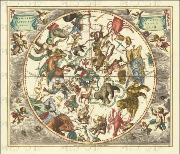 Haemisphaerium Stellatum Boreale Antiquum, a historical celestial map depicting the constellations
