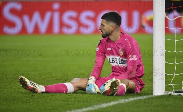Goalkeeper Fabian Bredlow VfB Stuttgart (01) disappointed Football, UEFA EUROPA LEAGUE, MHPArena,