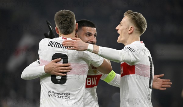 Goal celebration Ermedin Demirovic VfB Stuttgart (09) Deniz Undav VfB Stuttgart (26) Chris Fuehrich
