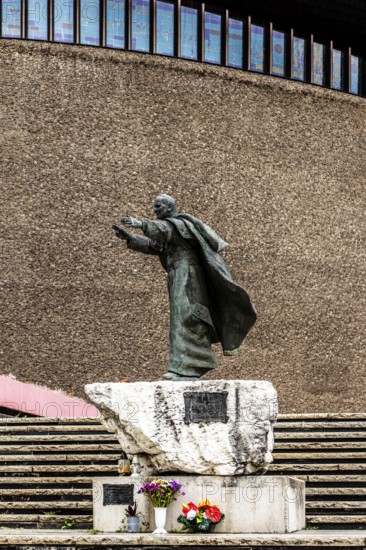 Monument to John Paul II, Church of Our Lady Queen of Poland, 20th century, Nova Huta, Krakow,