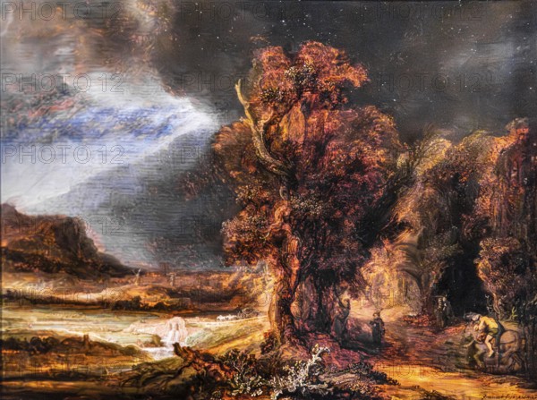 Landscape with the Good Samaritan, Rembrandt, Amsterdam 1638, Czartoryski Museum, 1796, Poland's