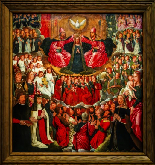 Coronation of the Virgin Mary, Adriaen Issenbrant School, Bruges 1540, Czartoryski Museum, 1796,