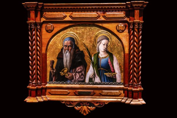 Saints Anthony the Hermit and Lucia, altarpiece of Porto San Giorgio, Carlo Crivelli, around 1470,