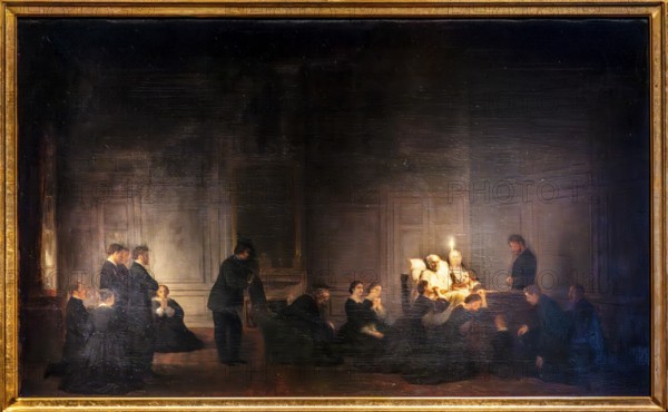 Death of Prince Adam Jerzy Czartoryski, Louis Francoise Prosper Roux, 1863, Czartoryski Museum,