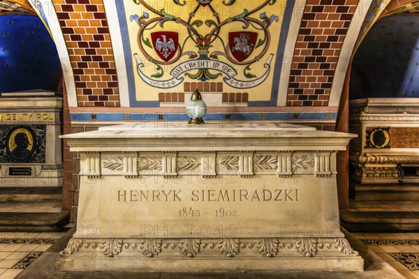 Tomb of Henryk Siemiradzki, painter, representative of academism, 1843—1902, crypt of earned Poland
