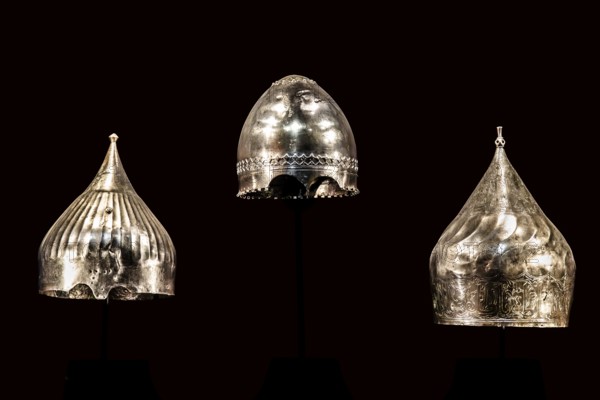 Steel and silver helmets, 16th century Turkey, Wawel Royal Castle, former residence and seat of