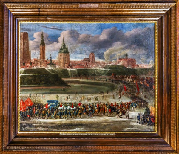 Entry of Queen Louise Marie of Gonzague into Danzig, by Bartholomäus Milwitz around 1646, Wawel
