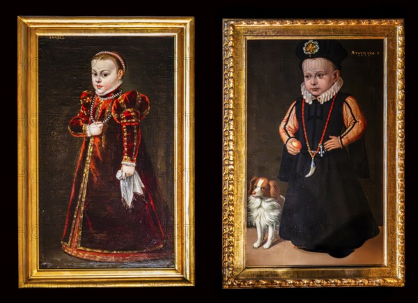 Portrait of Princess Isabella Vasa and Sigismund III Vasa as a child by Domenicus Verwilt, Sweden
