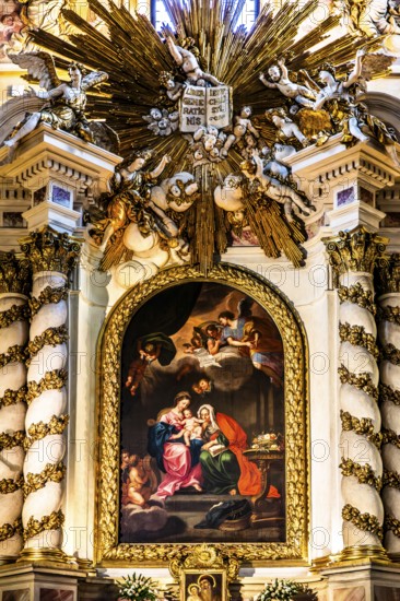 High altar by Jerzy Siemiginowski-Eleuter, court painter of King John III Sobieski, St. Anna church