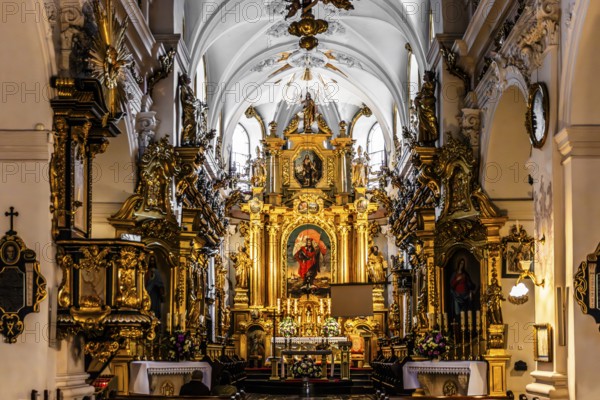 Baroque altar, St. Florian's Church, 1216, Krakow, Poland