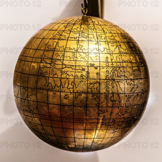 Jagiellonian globe, first globe, with the newly discovered America, Copernicus Room, Collegium