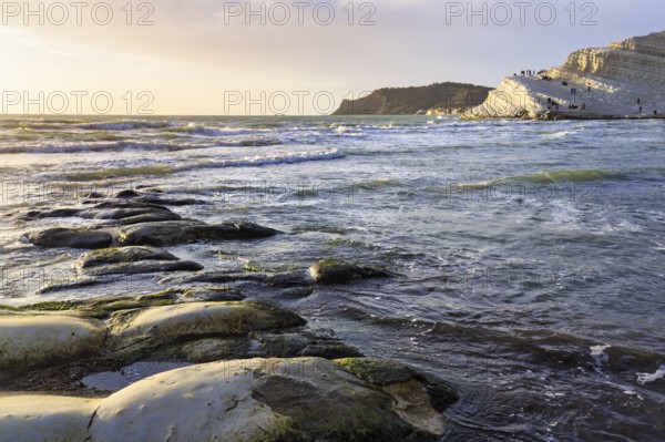 Rocky coast, Lido Scala dei Turchi, Realmonte, Agrigento, Sicily, South Coast, Mediterranean Sea,