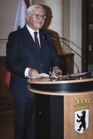 Frank-Walter Steinmeier, Federal President, gives a speech in front of a dinner in honor of the