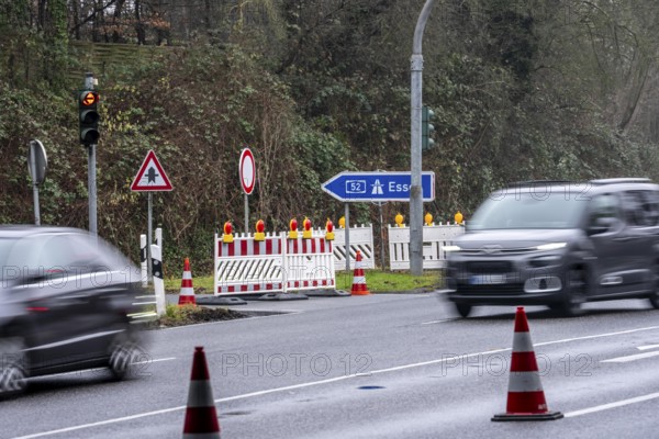 Closure of the A52 motorway, between AK Breitscheid and AS Kettwig, here the driveway in