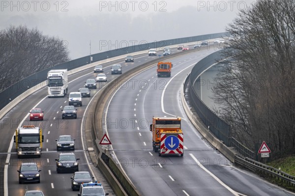 Closure of the A52 motorway, between AK Breitscheid and AS Kettwig, in the direction of Essen, a