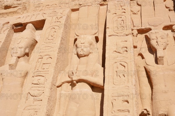 Statues of Ramesses II and Nefertari, Temple of Hathor or Temple of Nefertari, Temple of Abu