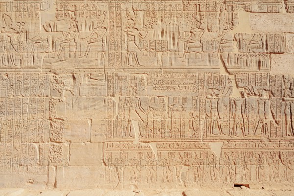 Relief, Philae Temple, UNESCO World Heritage Site, Agilkia Island, Aswan, Nubia, Egypt