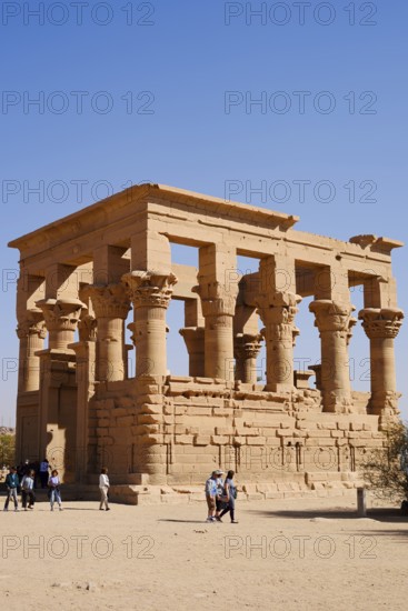 Augustus's Trajan Kiosk, Philae Temple, UNESCO World Heritage Site, Agilkia Island, Aswan, Nubia,
