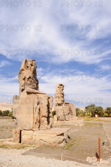 Colossi of Memnon, statues of King Amenhotep III, West Thebes, Luxor, Egypt