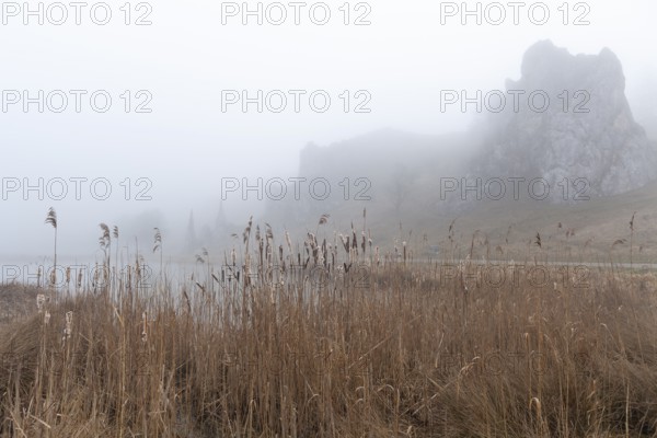 Spring 2026: Mystic morning fog surrounding the Stone Virgins (Steinerne Jungfrauen) rock formation