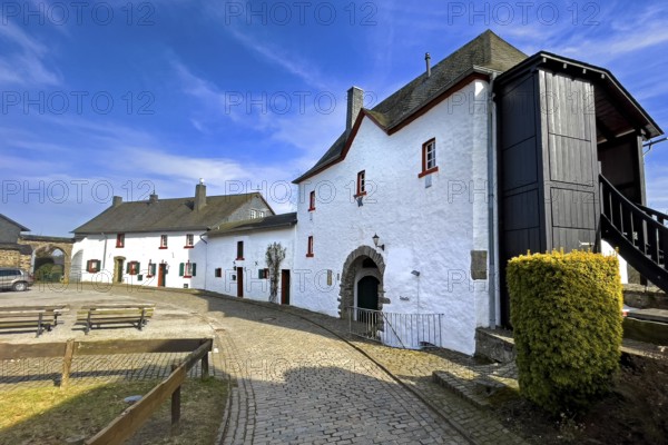 Historic castle ring of medieval Höhenburg Reifferscheid Castle Tourist destination in Eifel,